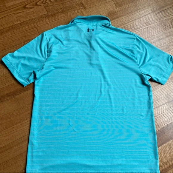 Under Armour Mens M The Play Off HeatGear Polo 2.0 Teal Gorpcore Golf Sportswear - Picture 4 of 5